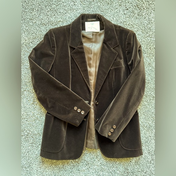 Vintage velour blazer - Picture 1 of 7